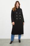 Dorothy Perkins Curve Military Double Breasted Coat thumbnail 4