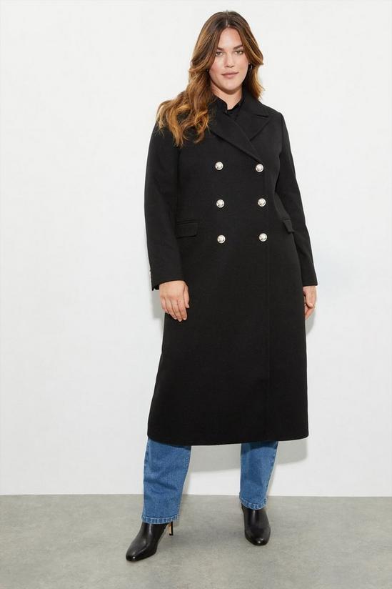 Dorothy Perkins Curve Military Double Breasted Coat 4