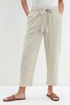 Dorothy Perkins Relaxed Linen-Blend Trousers with Tie Waist thumbnail 2
