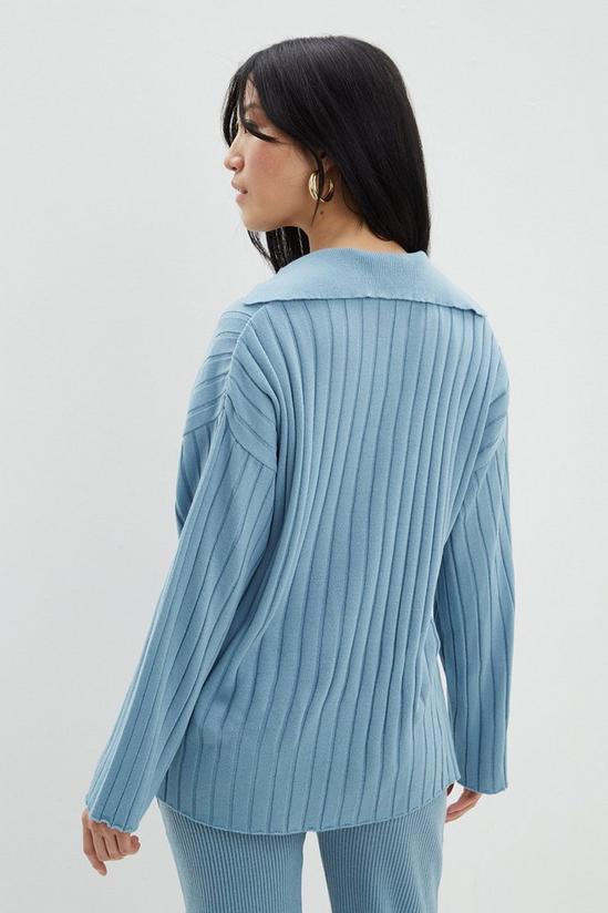 Dorothy Perkins Oversized Collared Knitted T-Shirt 3