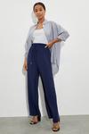 Dorothy Perkins Petite Washed Twill Wide Leg Trousers thumbnail 1