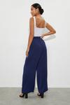 Dorothy Perkins Petite Washed Twill Wide Leg Trousers thumbnail 3