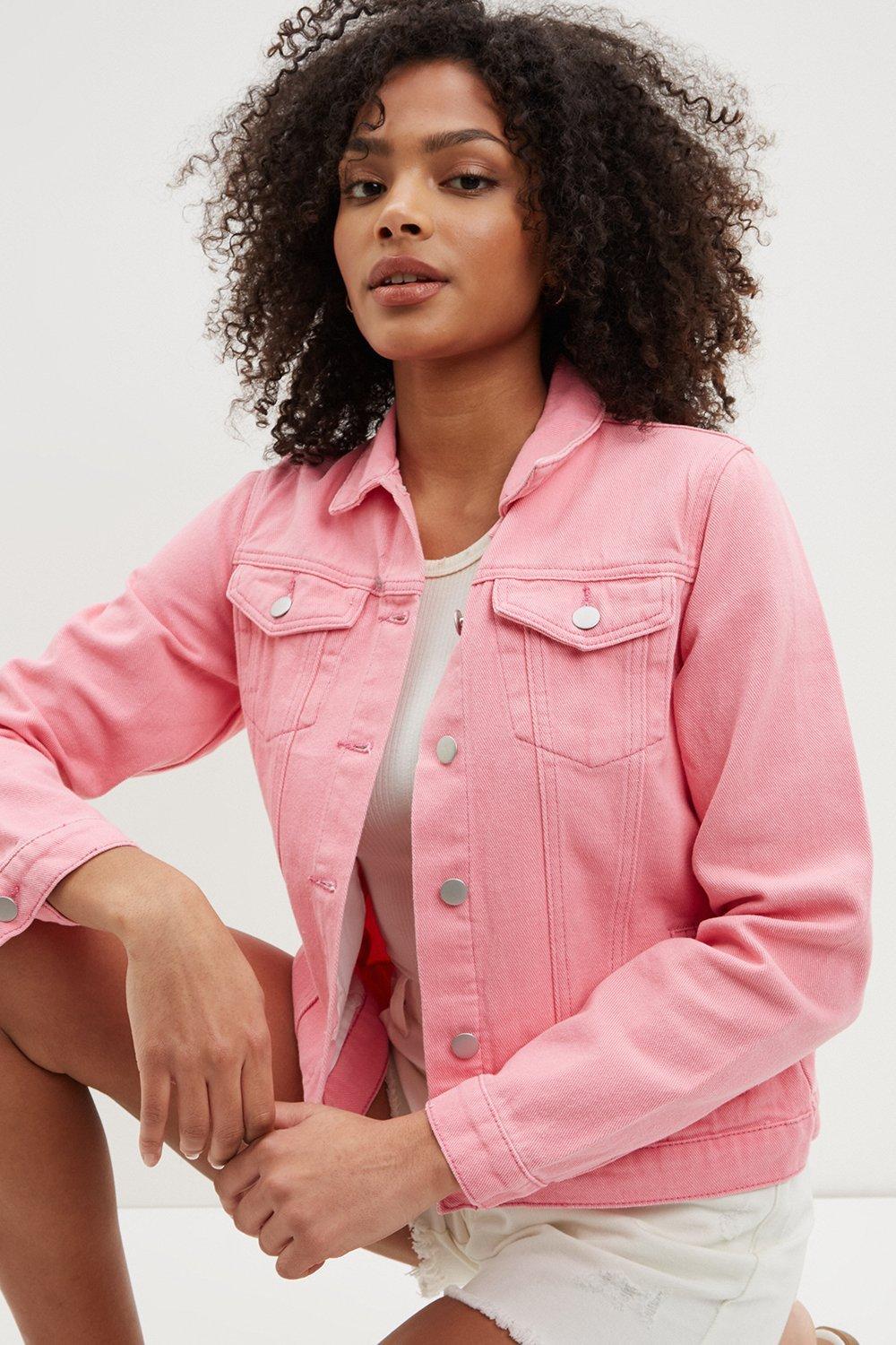 Dorothy perkins clearance pink denim jacket