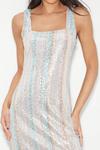 Dorothy Perkins Square Neck Stripe Sequin Midi Dress thumbnail 4
