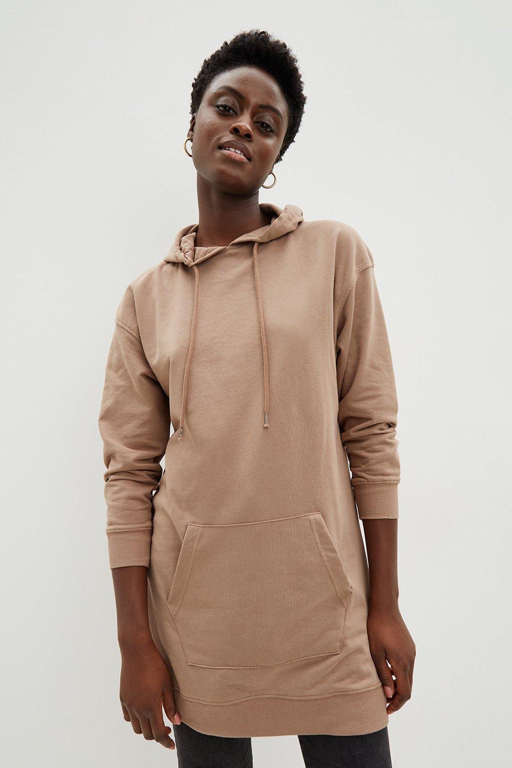 Mink Longline Drawstring Hoodie