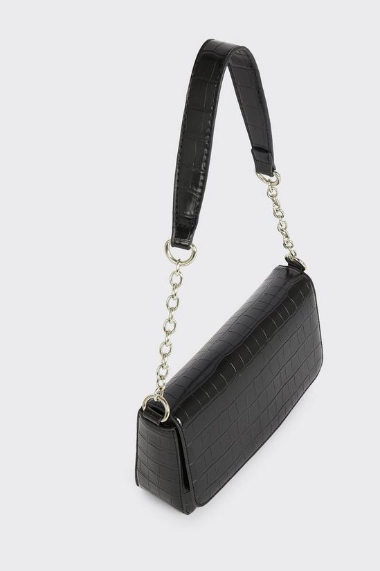 Dorothy Perkins Croc Rectangle Chain Detail Crossbody Bag 3