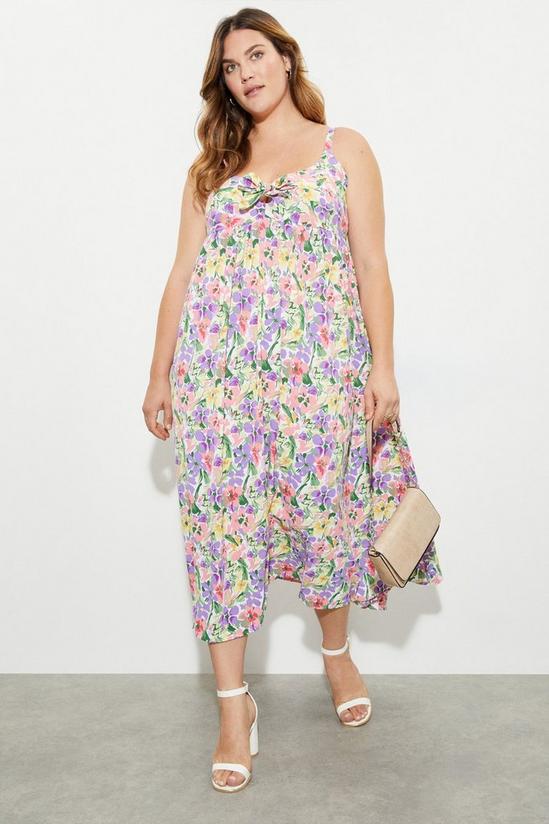 Dorothy Perkins Curve Floral Strappy Knot Dress 1