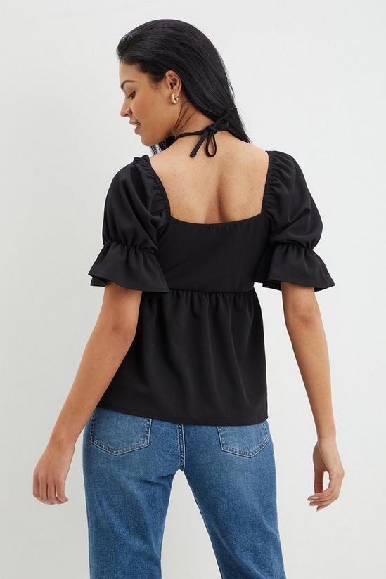 Dorothy Perkins Strap Detail Puff Sleeve Blouse 3
