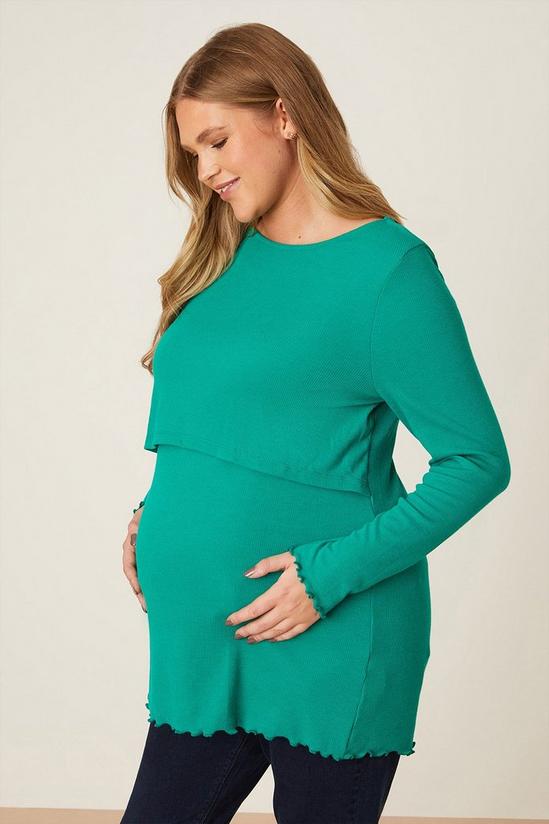 Dorothy Perkins Maternity & Nursing Double Layer Ribbed Top 1