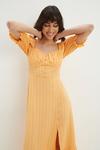 Dorothy Perkins Tall Orange Bow Back Puff Sleeve Midaxi Dress thumbnail 2