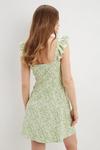 Dorothy Perkins Sage Floral Textured Pocket Mini Dress thumbnail 3