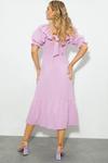 Dorothy Perkins Curve Pink Bow Back Puff Sleeve Midaxi Dress thumbnail 3