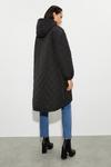 Dorothy Perkins Oversized Hooded Diamond Quilted Parka Coat thumbnail 3