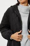 Dorothy Perkins Oversized Hooded Diamond Quilted Parka Coat thumbnail 4
