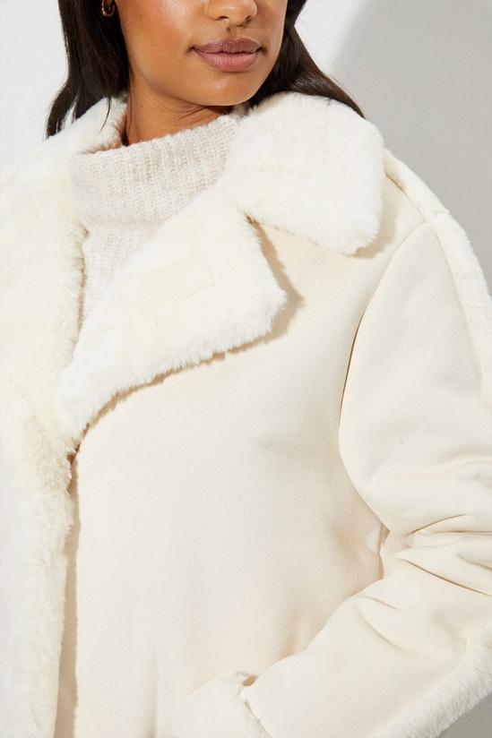 Dorothy Perkins Luxe Faux Fur Suedette Coat 4