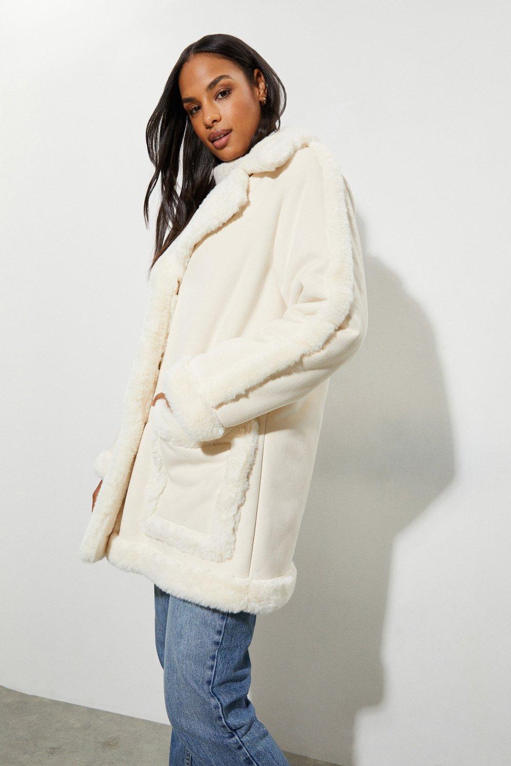 Suedette coat hot sale