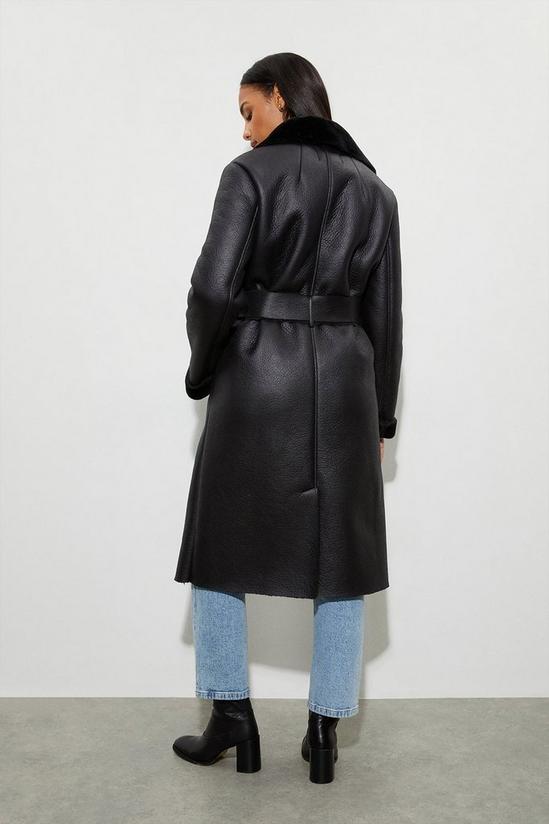 Dorothy Perkins Luxe Faux Fur Belted Wrap Coat 3