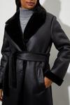 Dorothy Perkins Luxe Faux Fur Belted Wrap Coat thumbnail 4