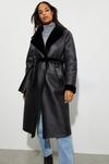 Dorothy Perkins Luxe Faux Fur Belted Wrap Coat thumbnail 6
