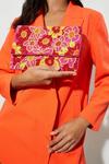 Dorothy Perkins Bright Floral Beaded Clutch Bag thumbnail 1