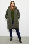 Dorothy Perkins Curve Oversized Hooded Diamond Quilted Parka Coat thumbnail 2