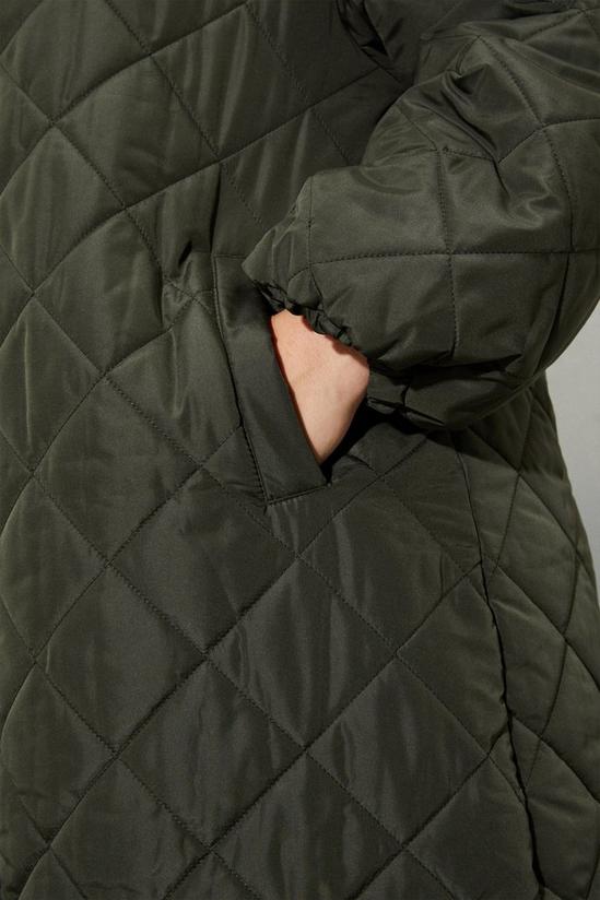 Dorothy Perkins Curve Oversized Hooded Diamond Quilted Parka Coat 4