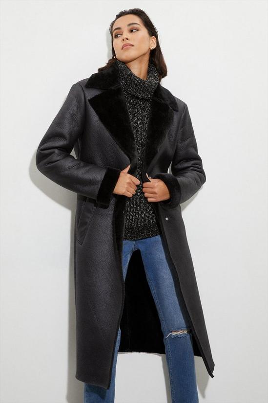 Dorothy Perkins Tall Luxe Faux Fur Belted Wrap Coat 1