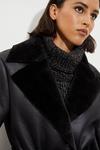 Dorothy Perkins Tall Luxe Faux Fur Belted Wrap Coat thumbnail 4