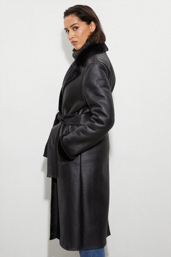 Dorothy Perkins Tall Luxe Faux Fur Belted Wrap Coat 6