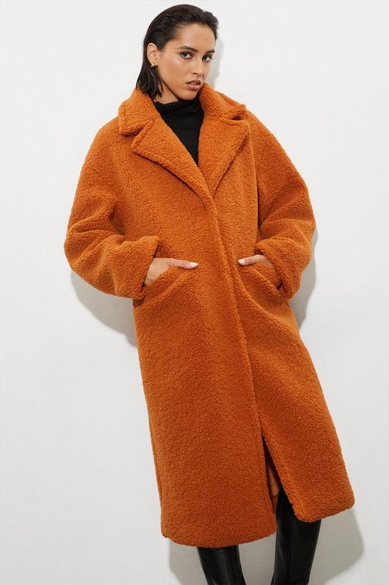 Dorothy Perkins Tall Longline Oversized Teddy Coat 2
