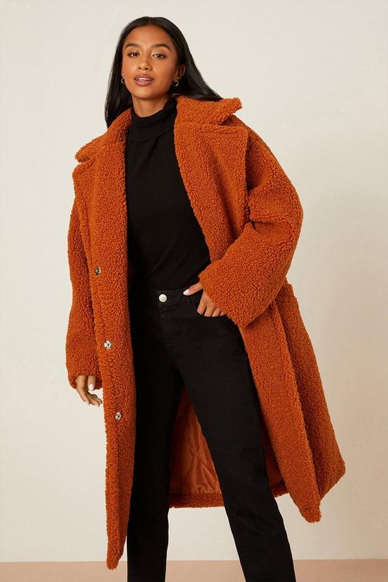 Dorothy Perkins Petite Longline Oversized Teddy Coat 1