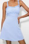 Dorothy Perkins Tall Blue Spot Frill Cami Mini Dress thumbnail 4