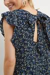 Dorothy Perkins Petite Floral Shirred Mini Dress thumbnail 4