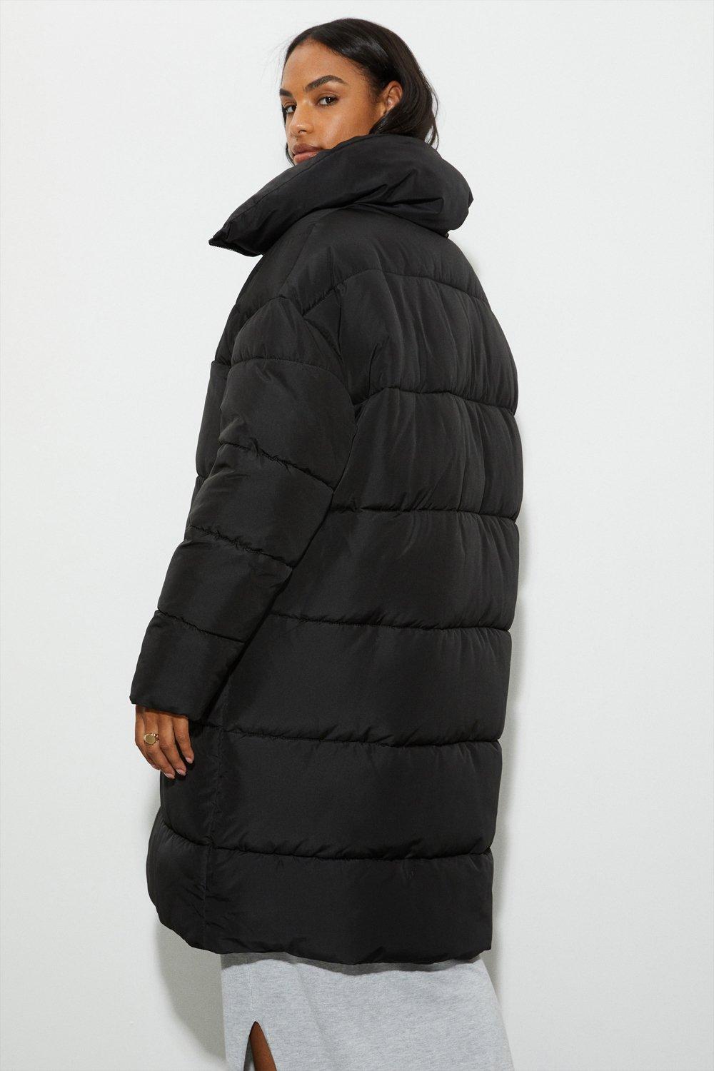 Oversized padded cheap longline coat