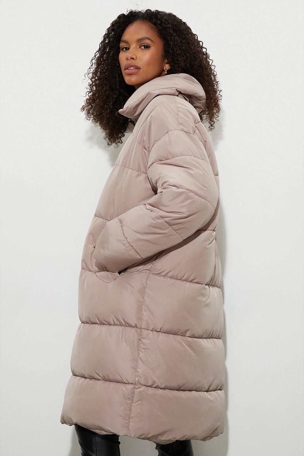 Oversized padded longline shop coat