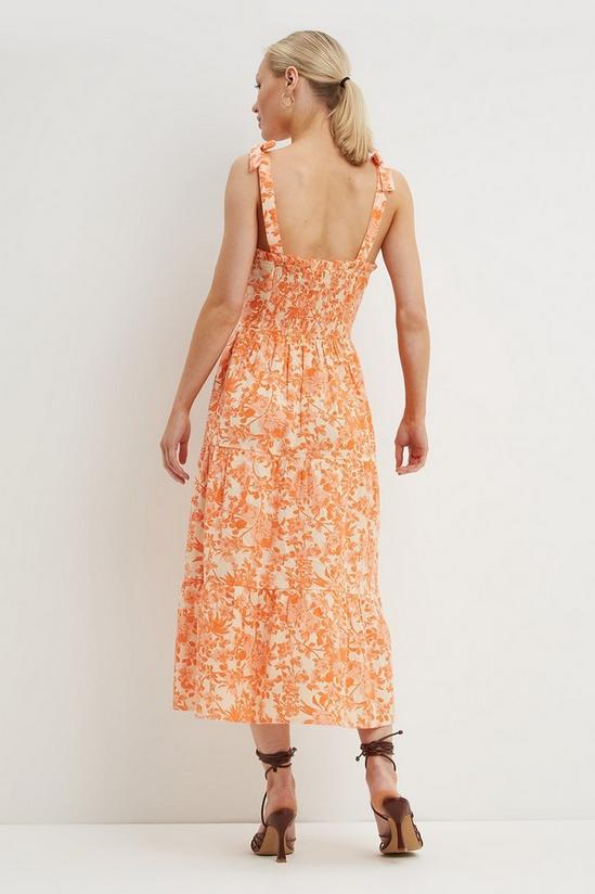 Dorothy Perkins Petite Floral Corset Style Midi Dress 3