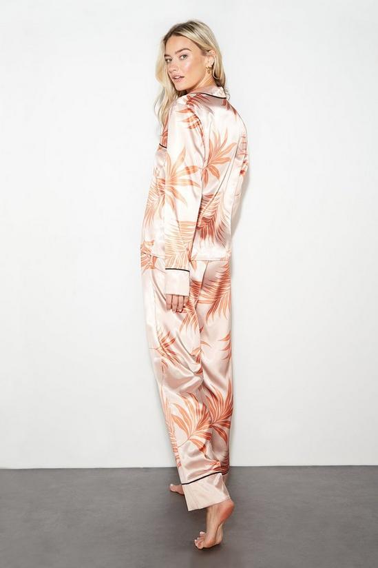 Dorothy Perkins Satin Tropical Shirt Pyjama Set 3