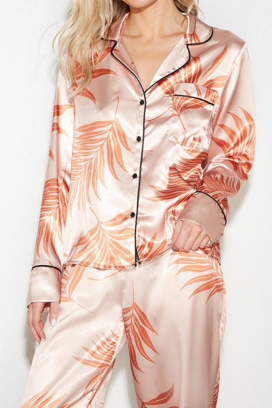 Dorothy Perkins Satin Tropical Shirt Pyjama Set 4
