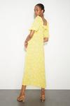 Dorothy Perkins Tall Yellow Floral Button Midi Dress thumbnail 3