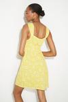 Dorothy Perkins Tall Yellow Floral Ruched Mini Dress thumbnail 3