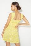Dorothy Perkins Petite Yellow Floral Ruched Mini Dress thumbnail 3