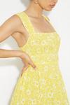 Dorothy Perkins Petite Yellow Floral Ruched Mini Dress thumbnail 4
