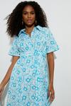 Dorothy Perkins Petite Daisy Cotton Poplin Shirt Midi Dress thumbnail 4