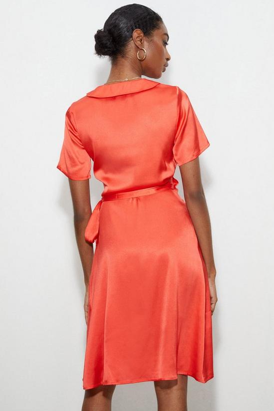 Dorothy Perkins Tall Orange Tie Front Shirt Mini Dress 3