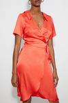 Dorothy Perkins Tall Orange Tie Front Shirt Mini Dress thumbnail 4