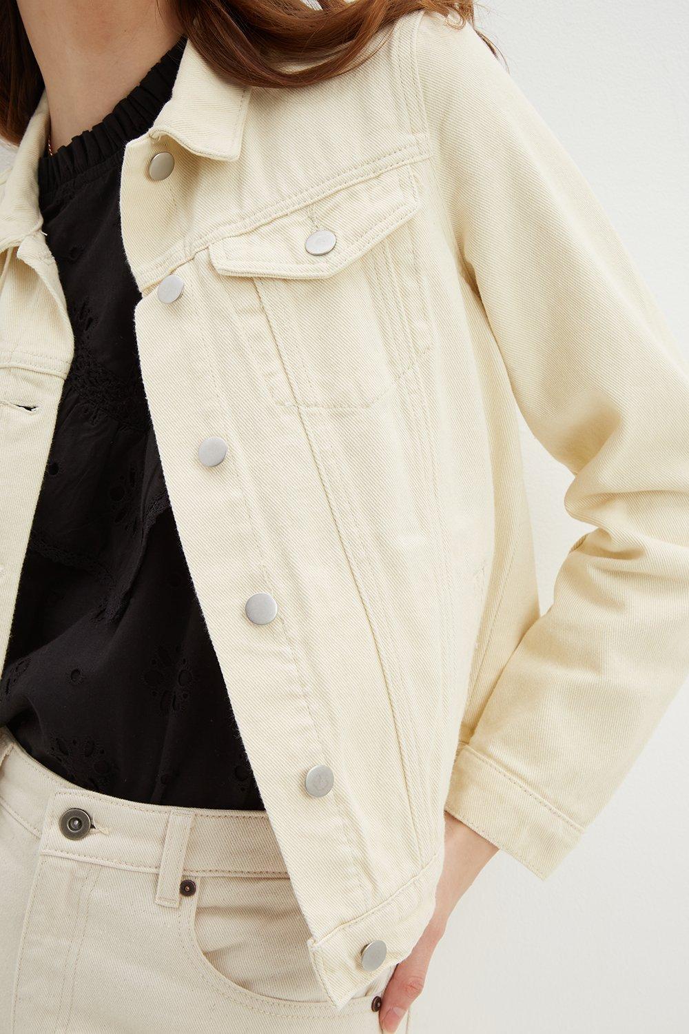 White denim sale jacket dorothy perkins