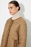 Dorothy Perkins Petite Collarless Contrast Quilted Jacket thumbnail 6