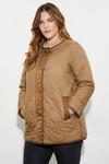 Dorothy Perkins Curve Contrast Detail Quilted Jacket thumbnail 1