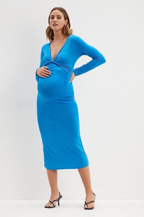 Dorothy Perkins Maternity Ruched Front V Neck Dress 2