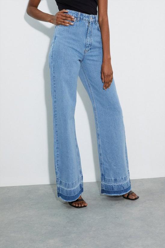 Dorothy Perkins Tall Premium Hem Detail Wide Leg Jeans 2